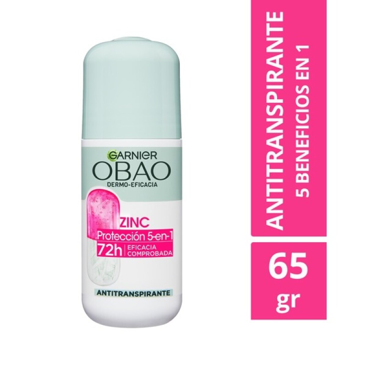 GARNIER OBAO DESODORANTE ROLL ON ZINC 65gr 
