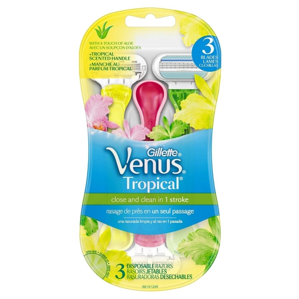 Afeitadora Venus Tropical 3 Uds. 