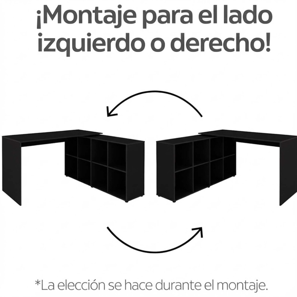 ESCRITORIO GAMER MDF NEGRO NERO