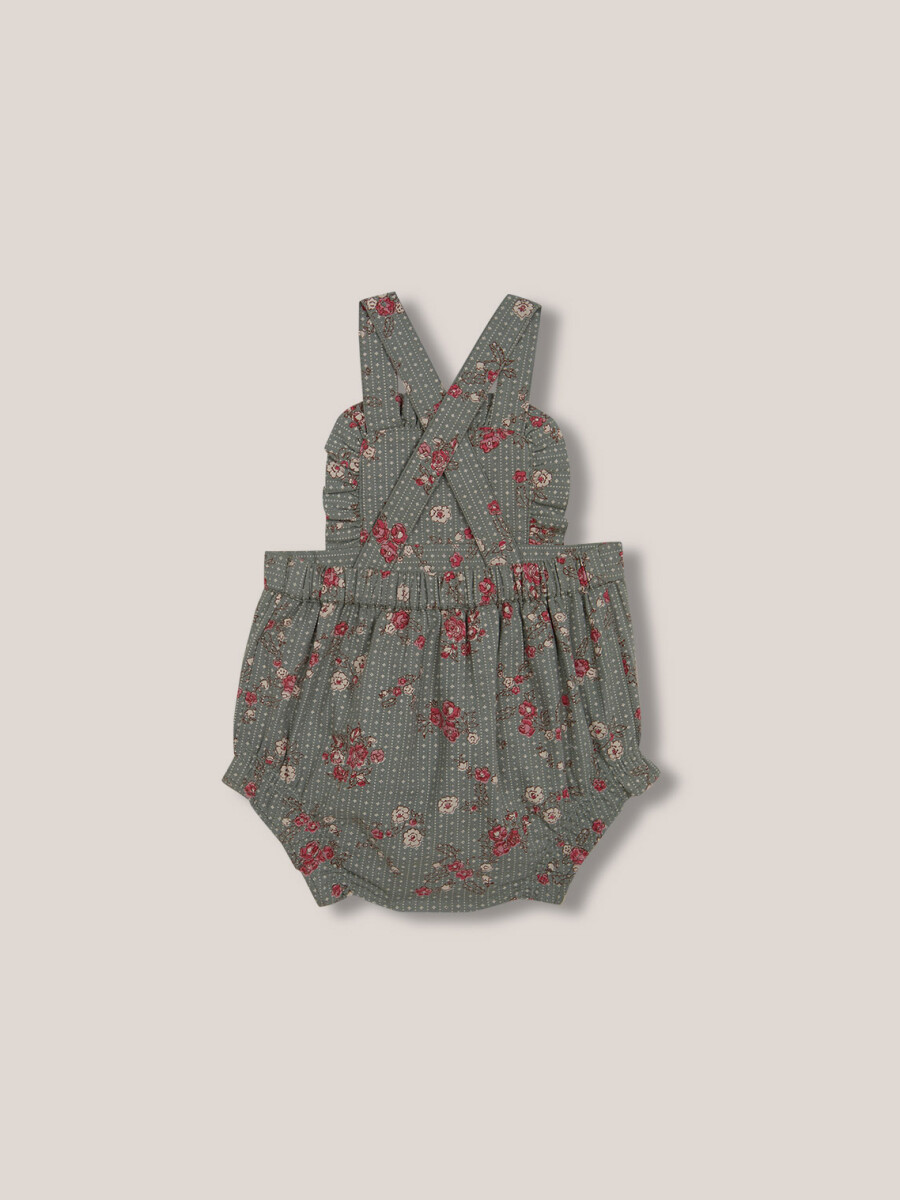 Rana Estampada Con Volantes Verde