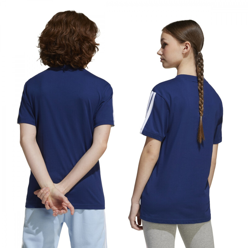 Remera Adidas J 3S TEE 160 Niños JD6490 Azul Oscuro-blanco