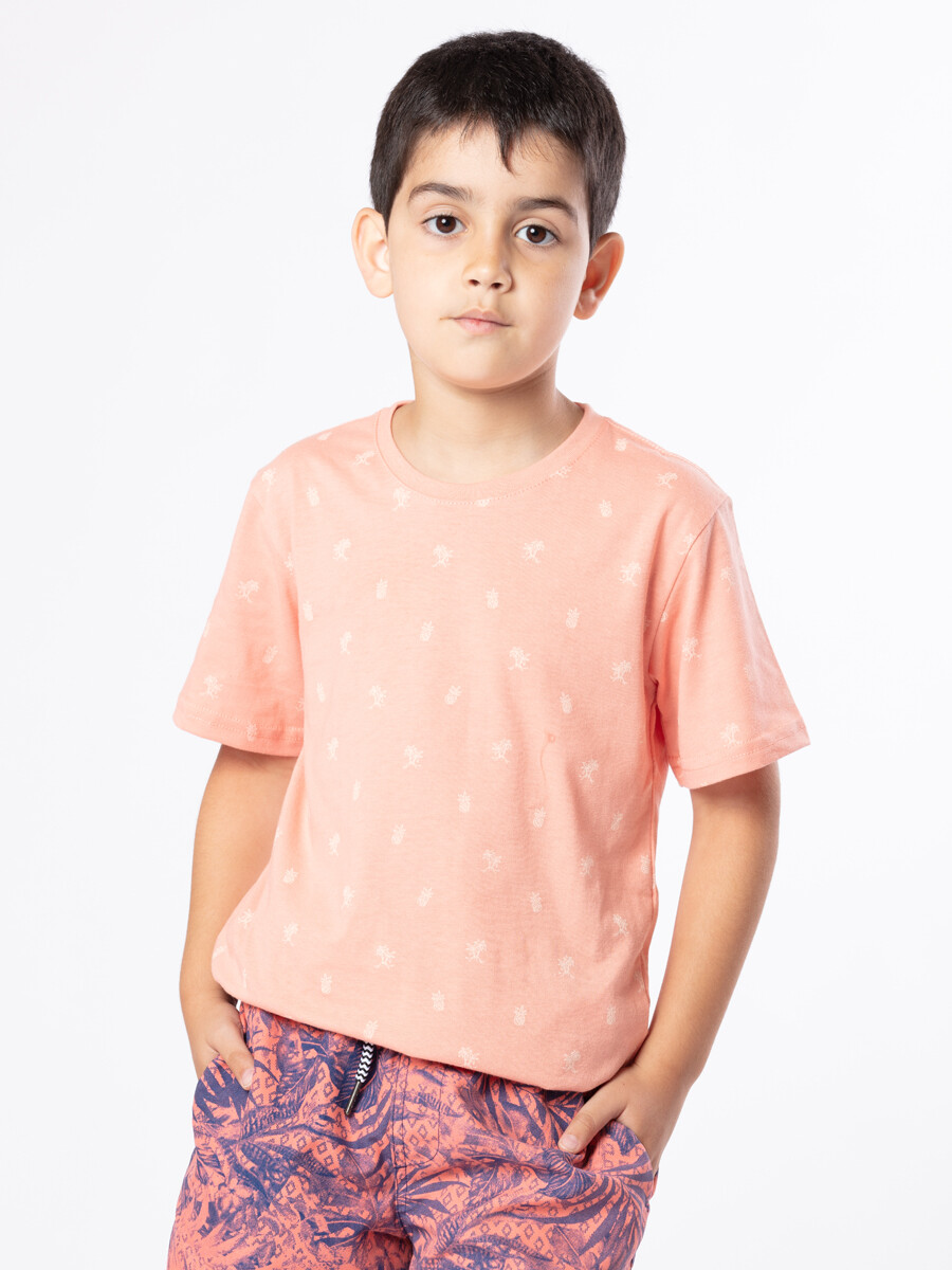 T-SHIRT THAITI BOY DIXIE - Coral 