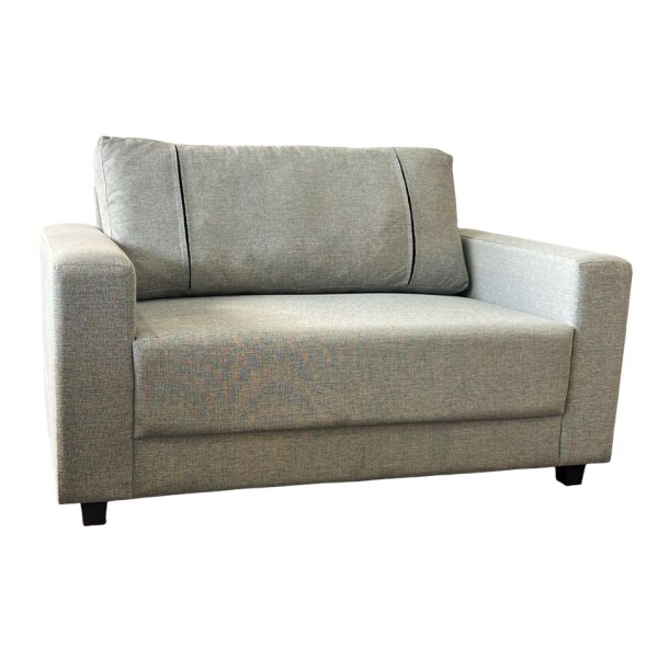 SOFA 2 CUERPOS - TAPIZADO TELA TRAMADA CRUDA CON NEGRO SOFA 2 CUERPOS - TAPIZADO TELA TRAMADA CRUDA CON NEGRO