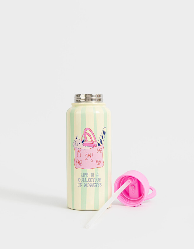 Accesorios Cocina Perrito Botella De Acero De 1 Litro Estampada Con Pico Revatible - Combinacion Multicolor