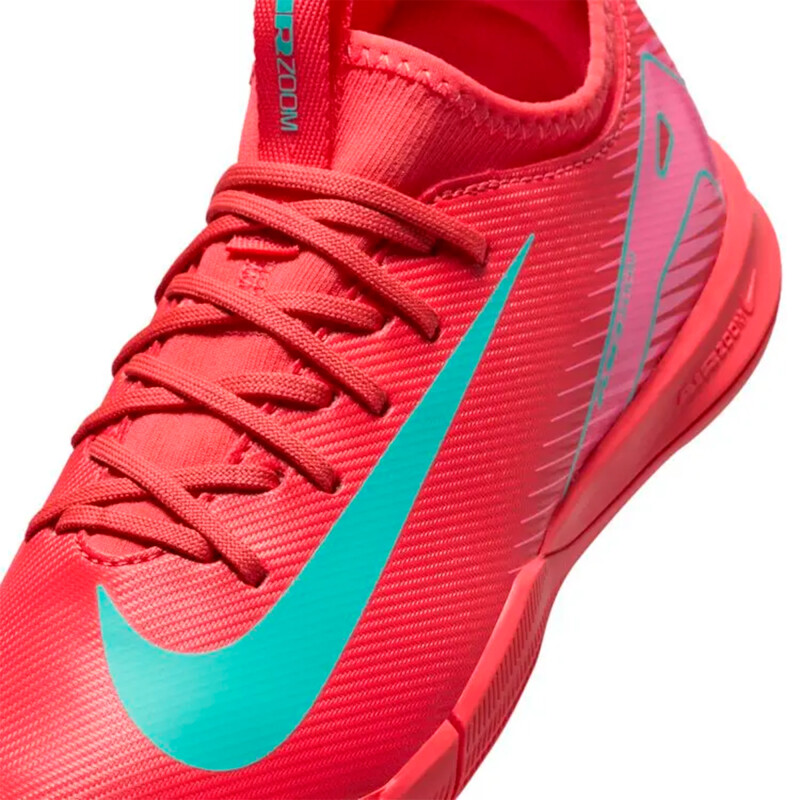 CHAMPIONES NIKE JR ZOOM VAPOR 16 ACADEMY IC Niños FQ8411-800 Rojo-turquesa