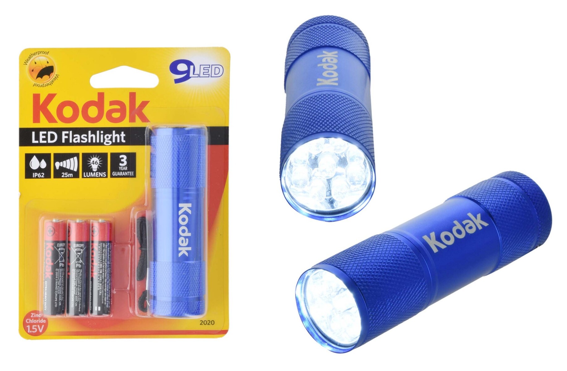 Linterna LED a pilas de bolsillo 100lm Azul