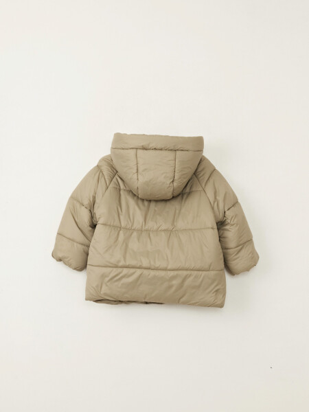 Campera capitoneada bolsillos Verde