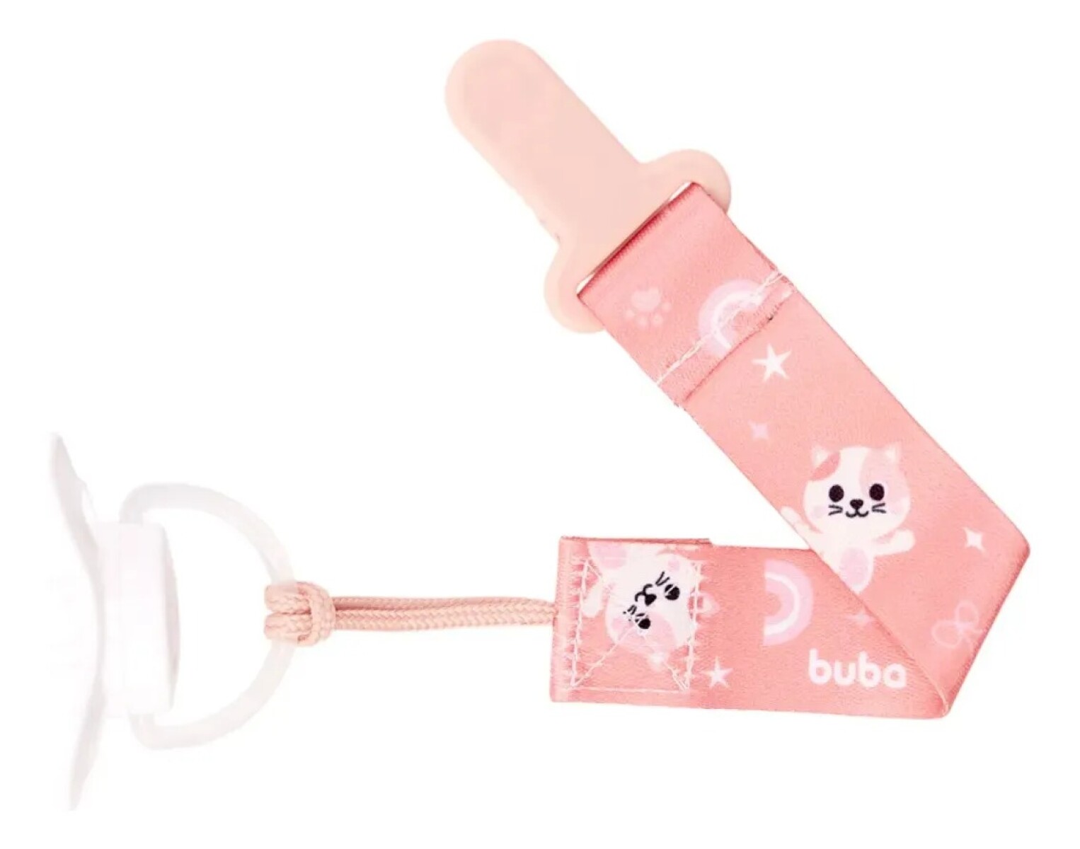 Clip para chupete BUBA animales - gatita rosa 