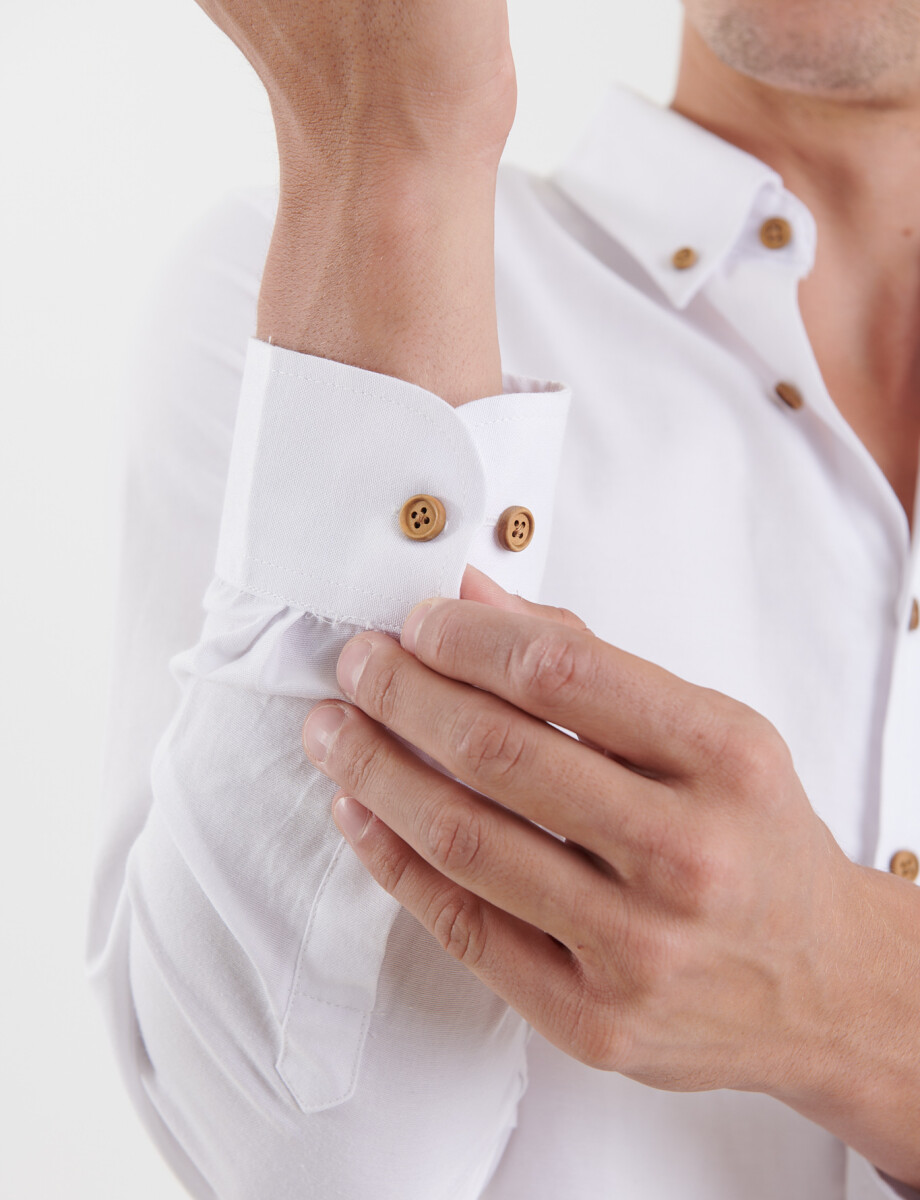 012587 CAMISA HARRINGTON LABEL Blanco