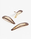 Horquillas Set Acrilico Set De 3 Hebillas Tic Tac Xl - Marron Chocolate