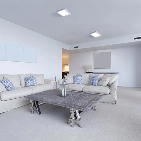 Downlight LED cuadrado IP44 20W neutro 298mm IX2207X