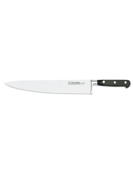 CUCHILLO CHEF 30CM C/ PVC MANGO NEGRO FORGE 3 CLAVELES CUCHILLO CHEF 30CM C/ PVC MANGO NEGRO FORGE 3 CLAVELES