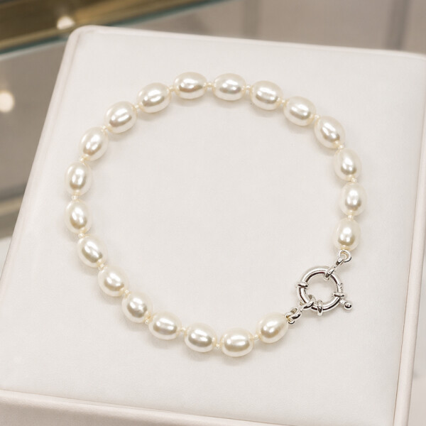 Pulsera Moon de Perlas de Rio y broche de Plata 925 Pulsera Moon de Perlas de Rio y broche de Plata 925