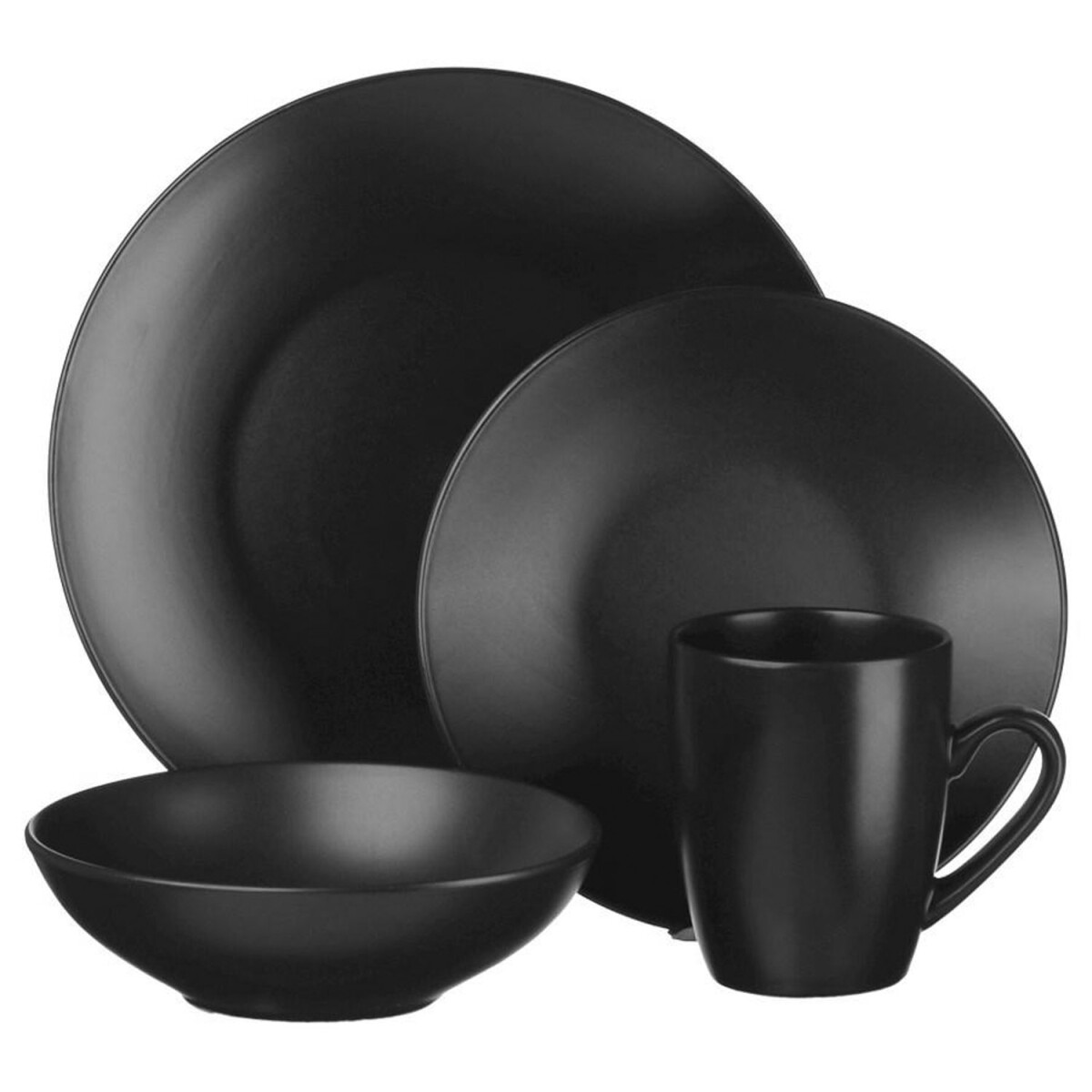 Set de Vajilla 16 Piezas Stoneware Thomson Pottery - MONO BLACK 