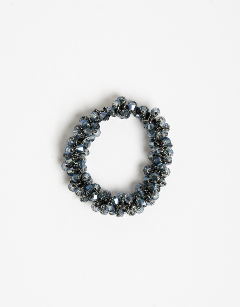 Gomitas Elásticas Strass Gomita Elástica Glass Azul - Azul Oscuro