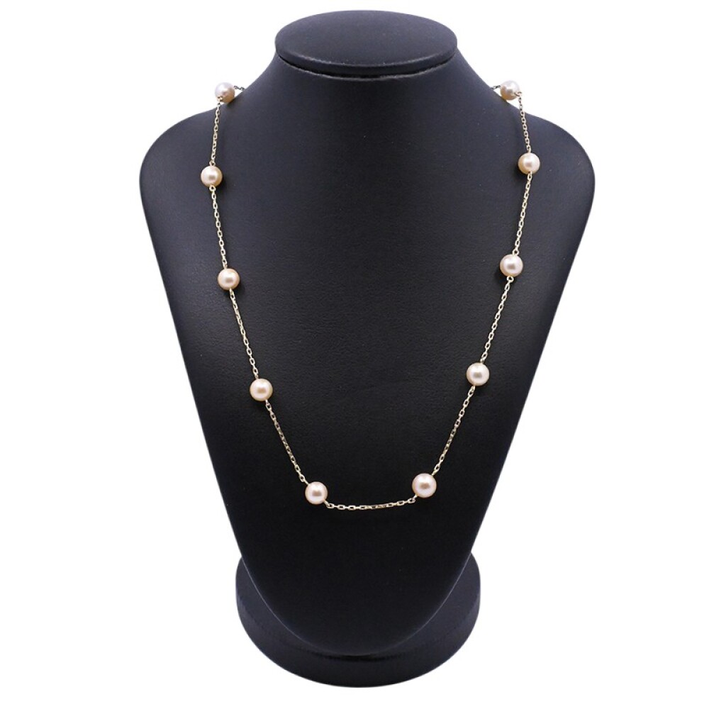 Cadena de oro 18 k y 12 perlas de cultivo. Cadena de oro 18 k y 12 perlas de cultivo.