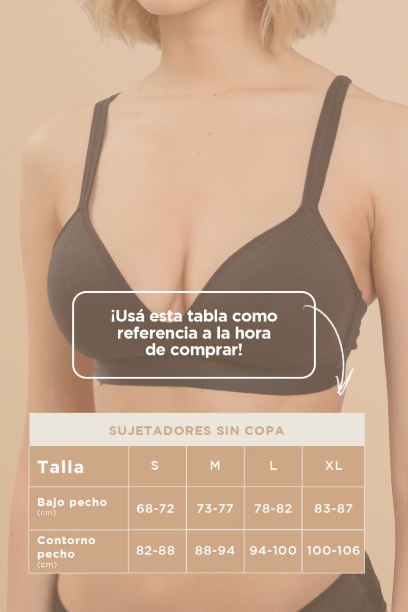 Corpiño de Algodon Negro