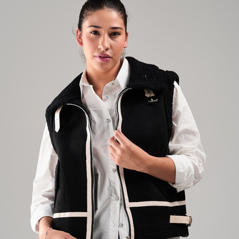 Chaleco con sherpa Slowly Black
