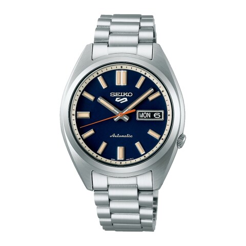 Reloj automático Seiko 5 Sports SRPK87K1 para hombre con correa de acero Azul