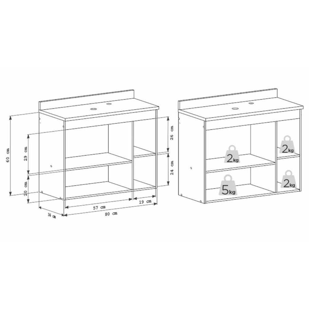 Mueble de baño suspendido Aster beige 80 cm mesada granito blanco sin bacha Mueble De Baño Suspendido Aster Beige 80 Cm Mesada Granito Blanco Sin Bacha