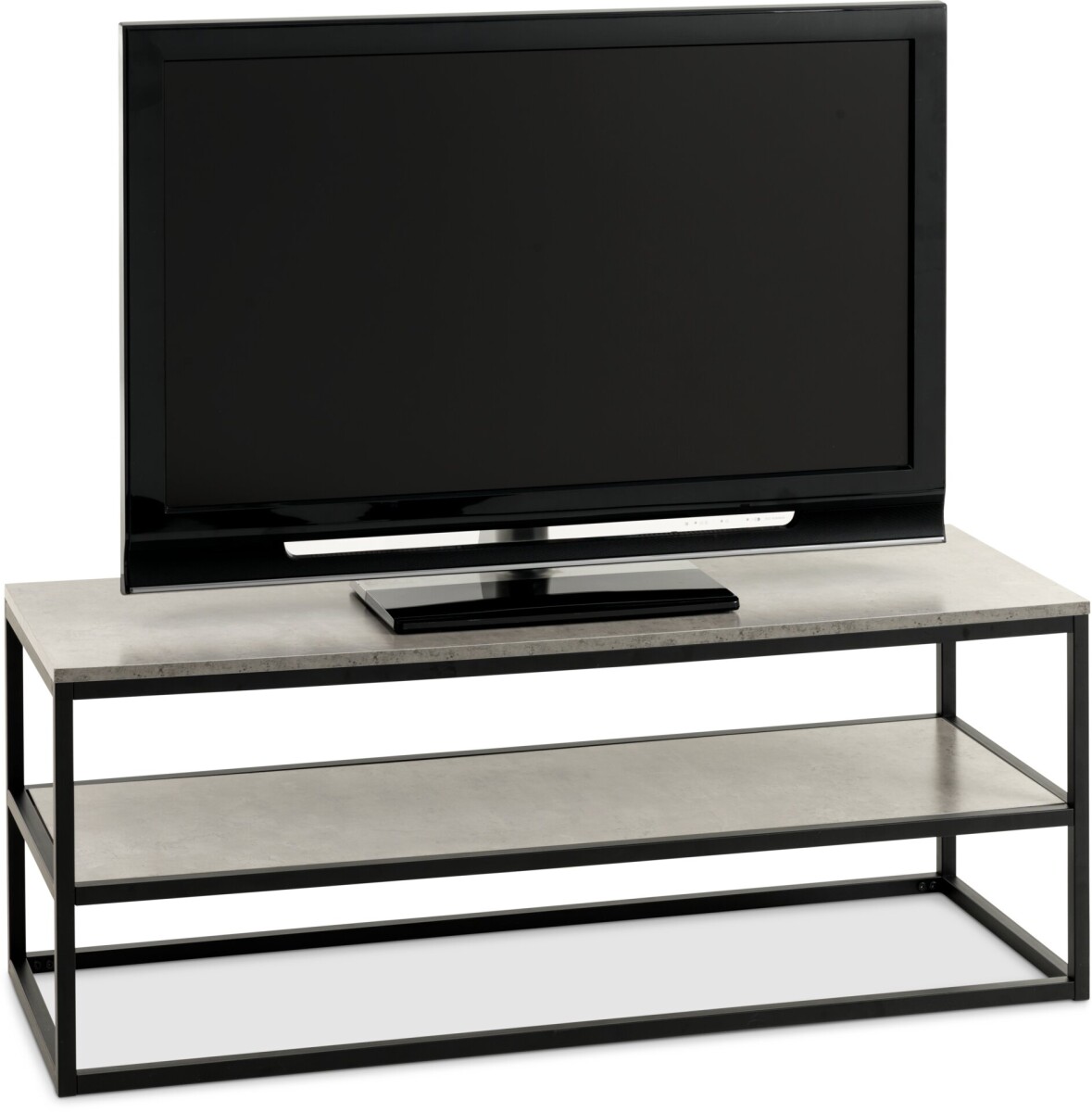 Mueble TV DOKKEDAL 1 estante hormigón/negro 