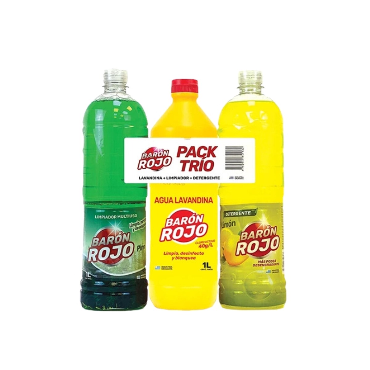 Barón Rojo Tripack lavandina+detergente+limpiador 