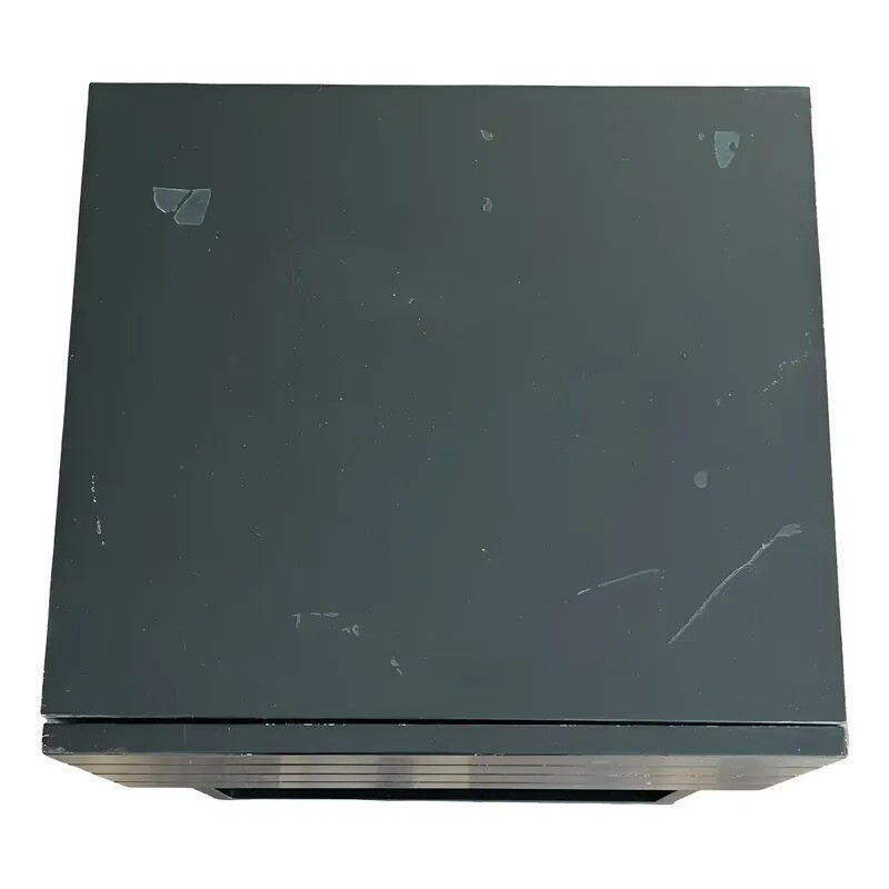 Mesa de luz negra con 1 cajón - MERCADERIA CON DETALLES Mesa de luz negra con 1 cajón - MERCADERIA CON DETALLES