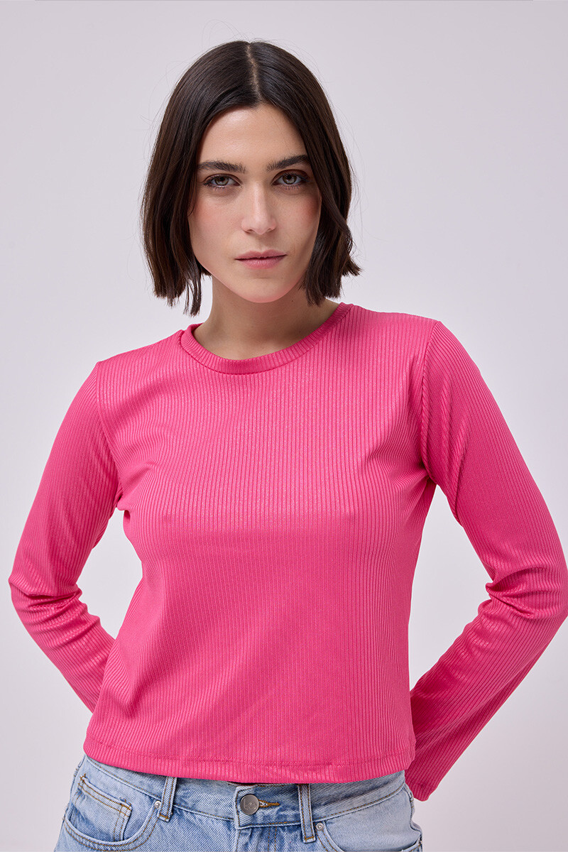 Remera Flora - Fucsia 
