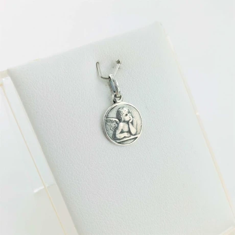 Medalla religiosa de plata 925, ANGEL SAN RAFAEL, mini. Medalla religiosa de plata 925, ANGEL SAN RAFAEL, mini.
