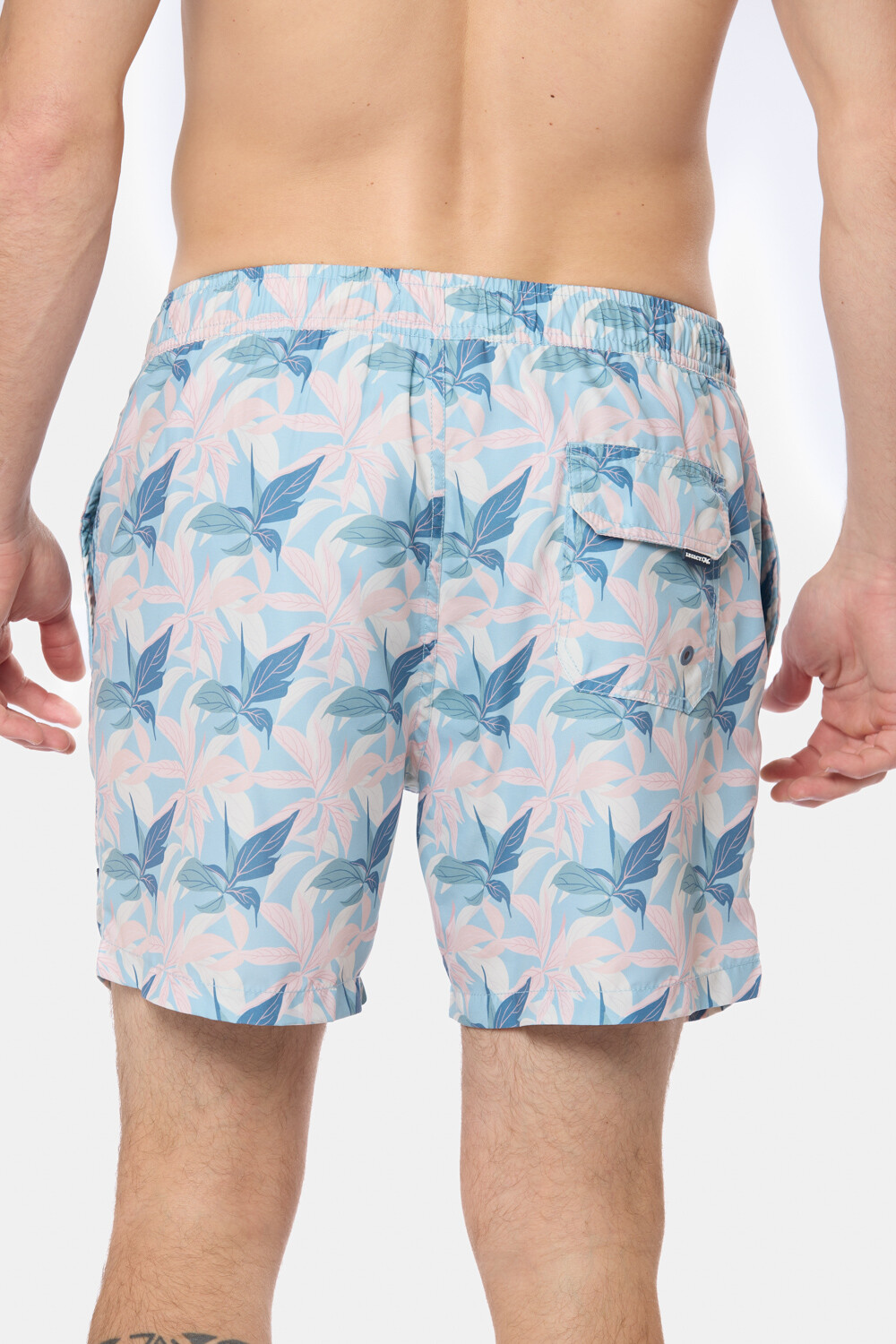 SHORT DE BAÑO ESTAMPADO Celeste