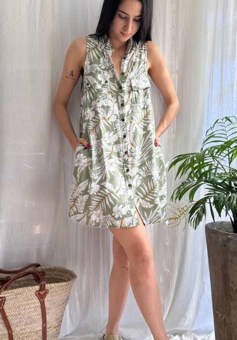 Camisa Gla Verde y blanco