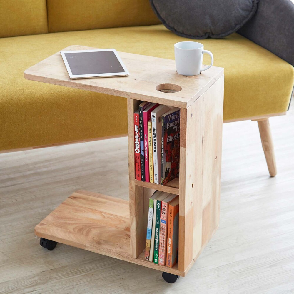 MESA DE LIVING LATERAL - ARRIME MADERA NATURAL-BEIGE MONTANA NATURAL