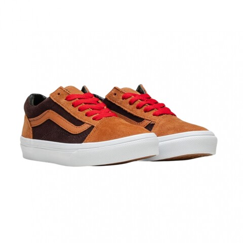 Championes Vans Old Skool Orange & Brown
