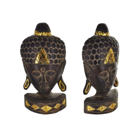 Máscara buda de madera tipo Bali 40cm con base Máscara buda de madera tipo Bali 40cm con base