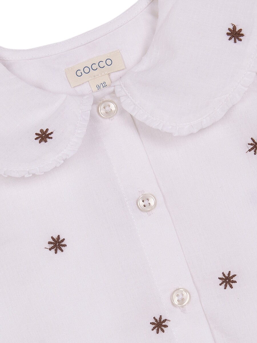 Blusa Flores Blanco Optico