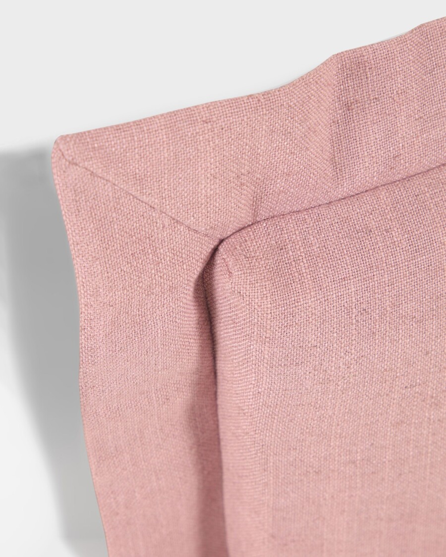 Cabecero desenfundable Tanit de lino rosa para cama de 90 cm