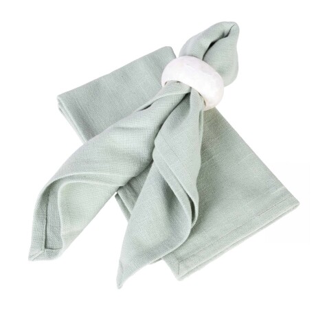 SET 2 SERVILLETAS LINO-Y-ALGODON VERDE NOGAL