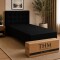 Cama SmartBox HAMPTONS 1 Plaza 90x190 cm Negro