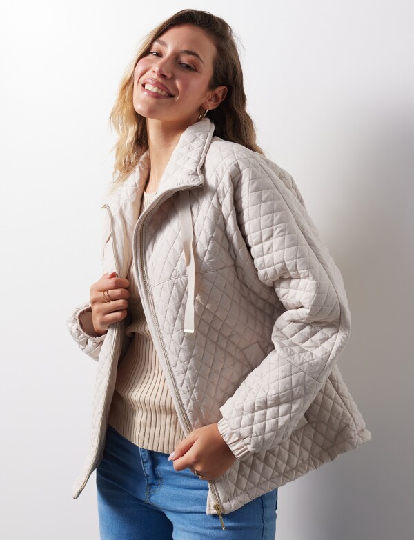 Campera Capitoneada BEIGE CLARO