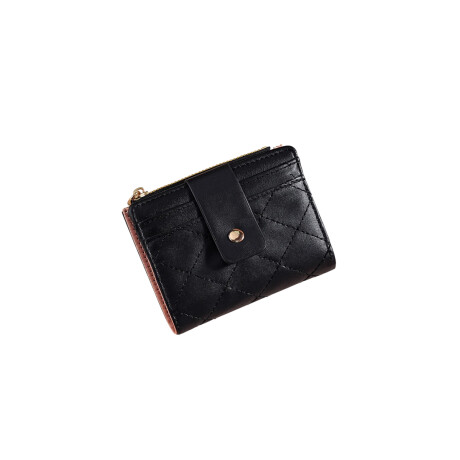 Billetera monedero tarjetero cuerina Negro