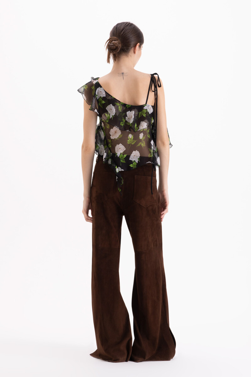 PANTALON RACHEL SUEDE Chocolate