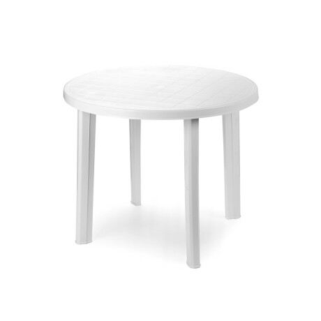 Mesa Redonda Blanca De Pvc Capri Unica