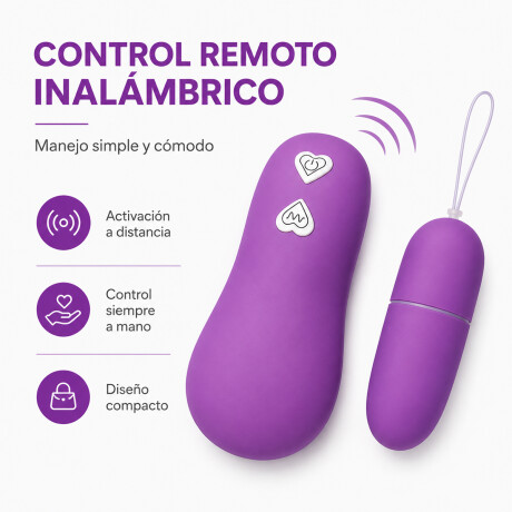 Huevo Vibrador Con Control Remoto Violeta