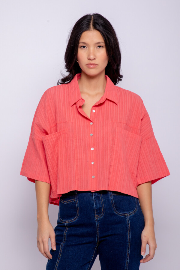 CAMISA BASSETT Coral