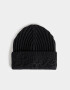 Gorro Gorro Tejido Bordado - Negro