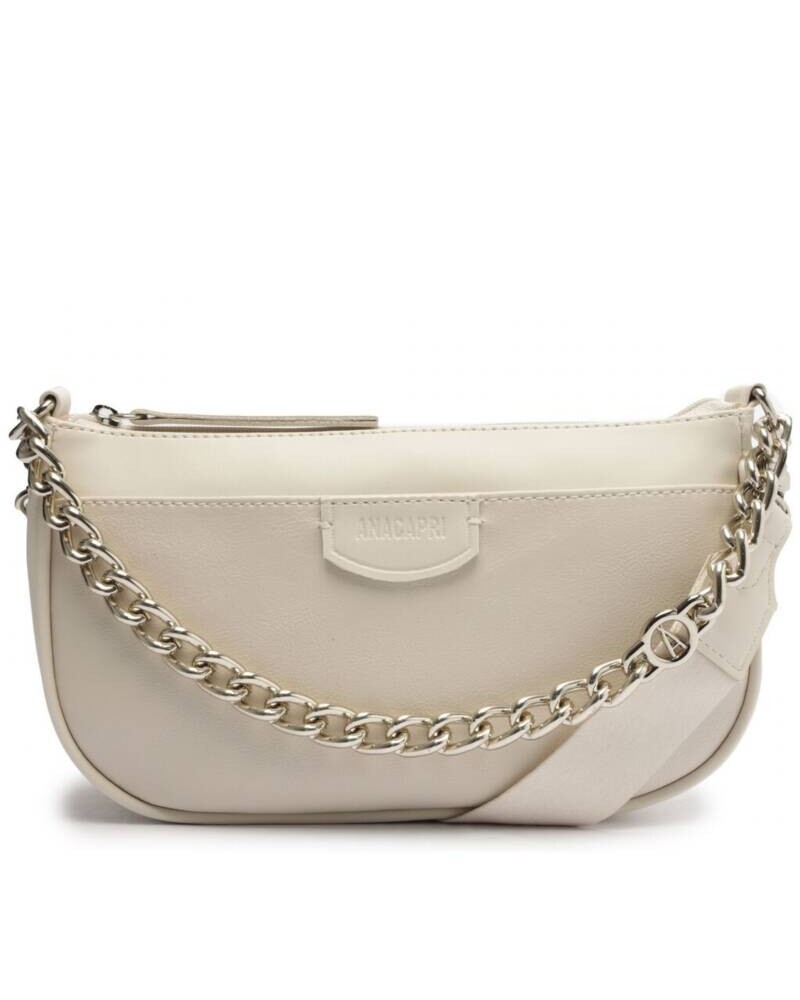 CARTERA CREMA CON CADENA Beige