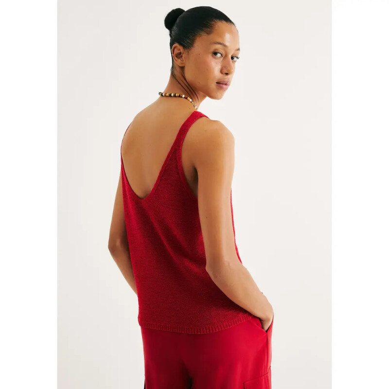 BLUSA SM FEM VERMELHO ESCURO