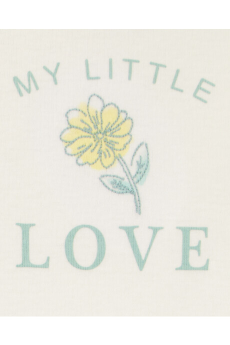 Set tres piezas de algodón, pantalón, saco con capucha y body, diseño floral Set tres piezas de algodón, pantalón, saco con capucha y body, diseño floral