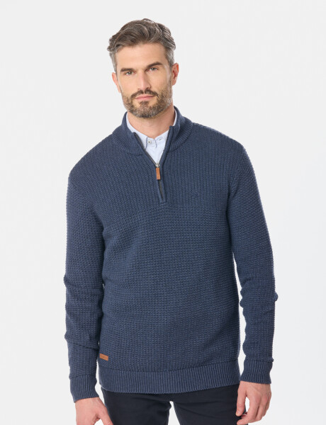 BUZO TEJIDO MEDIO CIERRE CON ESTRUCTURA Piedra