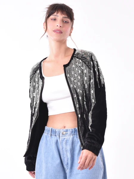 CAMPERA CHEER NEGRO